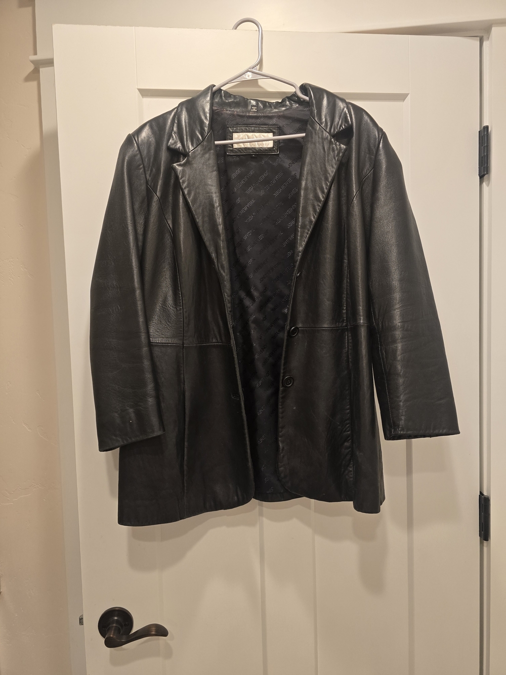 Jones New York Leather Blazer